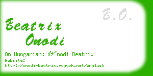 beatrix onodi business card